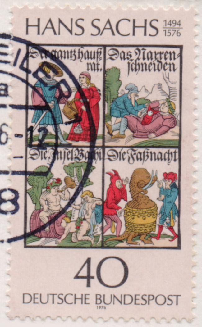 Bund MiNrm. 877 - 400. Todestag von Hans Sachs (14941576)