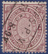 Hamburger Stadtpostmarke NDP 24 - Entwertung P.V.12.