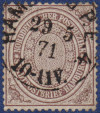 Hamburger Stadtpostmarke NDP 24 - DR Hufeisenstempel Hamburg I.A. (17-4)