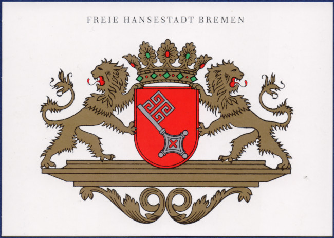 Deckblatt mit dem Landeswappen von Bremen.