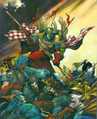 Ein Paladin bek�mpft einen Trupp Elfen