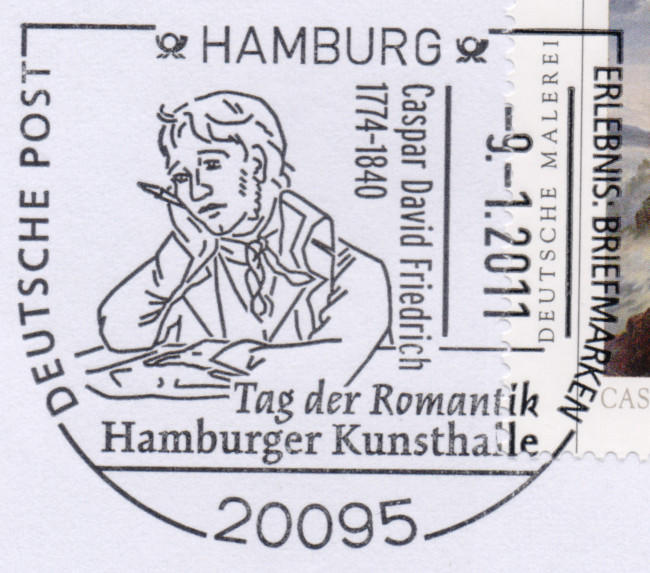Sonderstempel der Veranstaltung mit Caspar David Friedrich als Motiv.