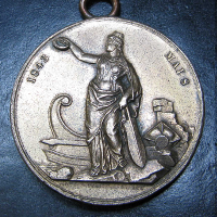 1843: Medaille fr Hilfeleistung beim Stadtbrand 1842